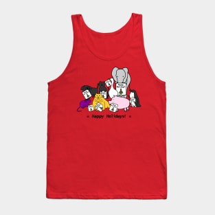 Happy Holidays from these Cute Christmas Animals Tank Top